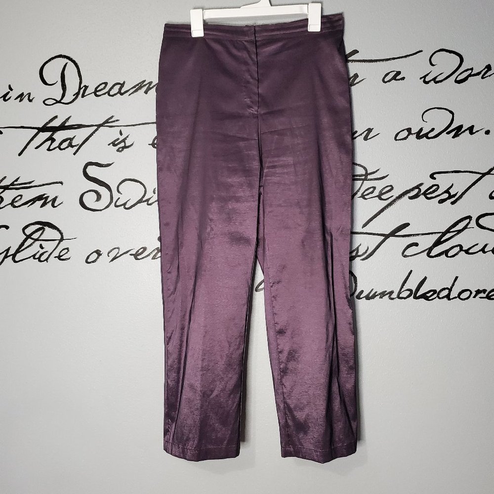 Vintage Carol Anderson Collection Metallic Purple Slacks, 16
